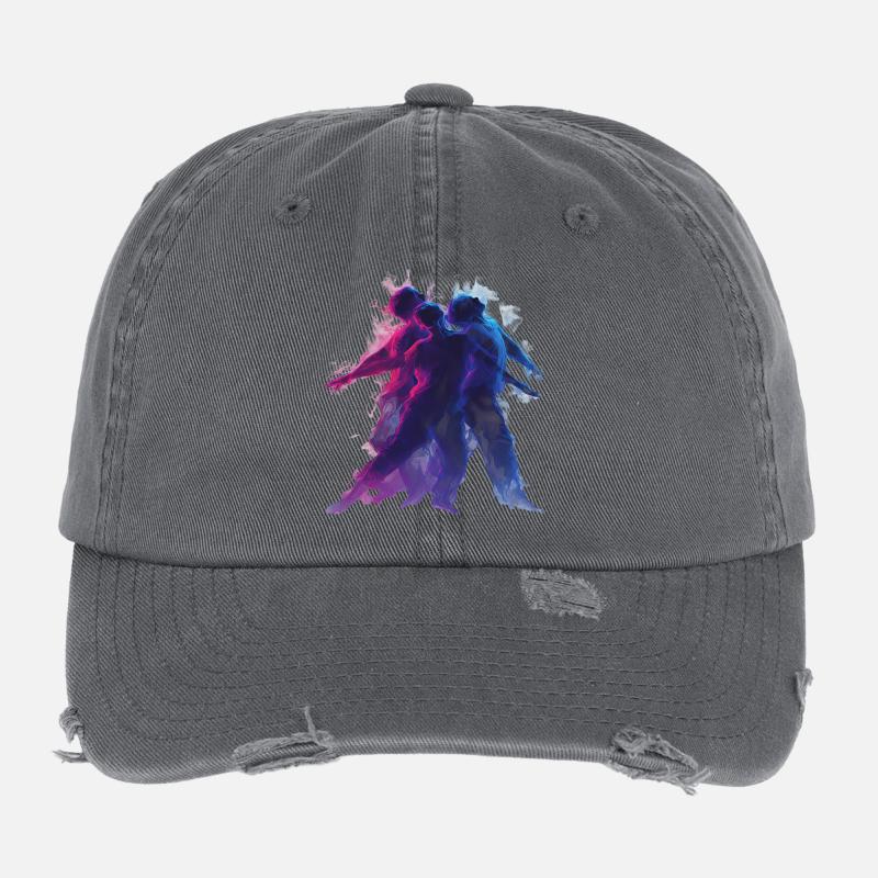 Neon_Dance_Motion_Blur Casquette vintage effet usé Flexfit