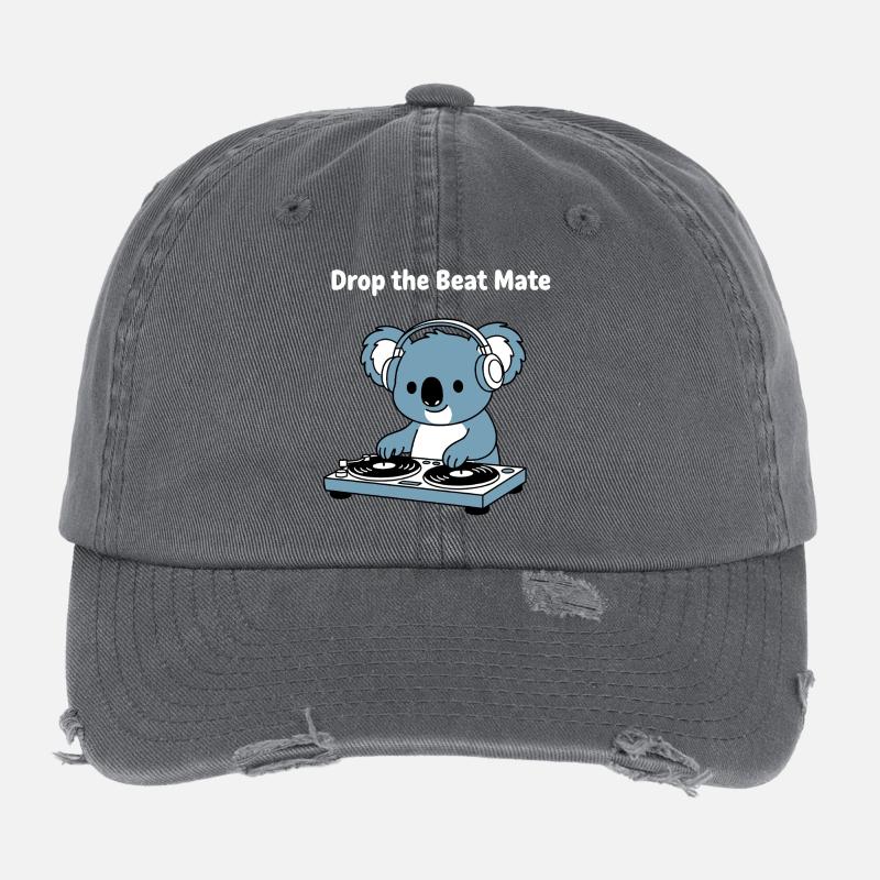 Drop the Beat Koala DJ Flexfit Vintage Destroyed Cap