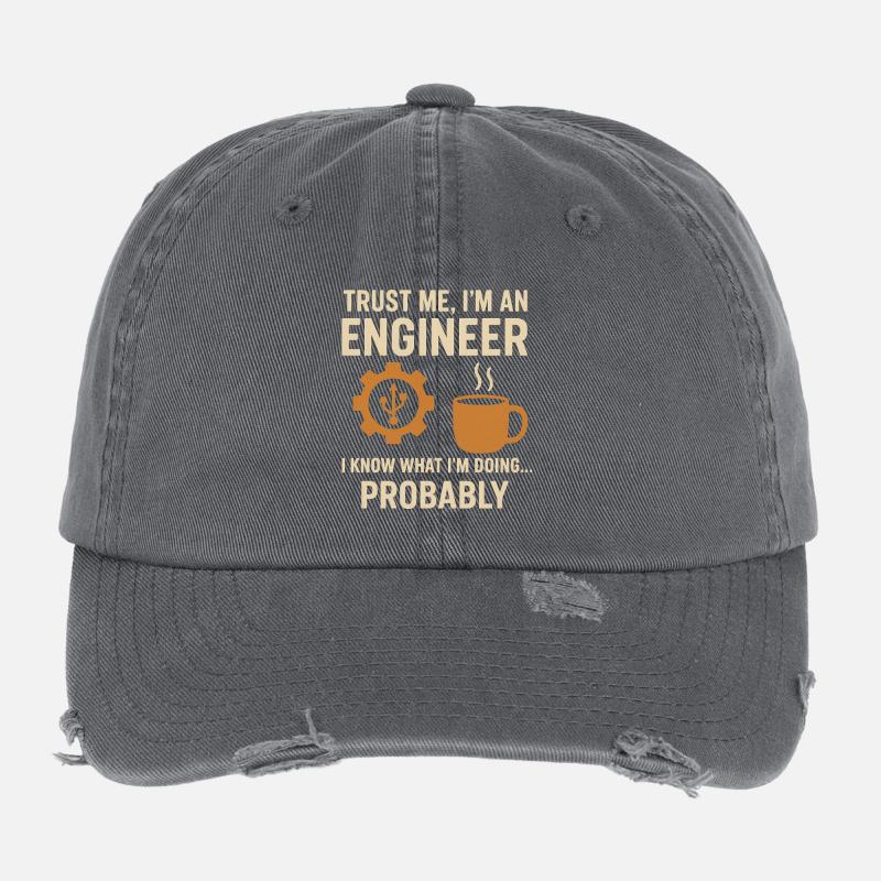 Trust me, I'm an engineer Flexfit Vintage Destroyed Cap