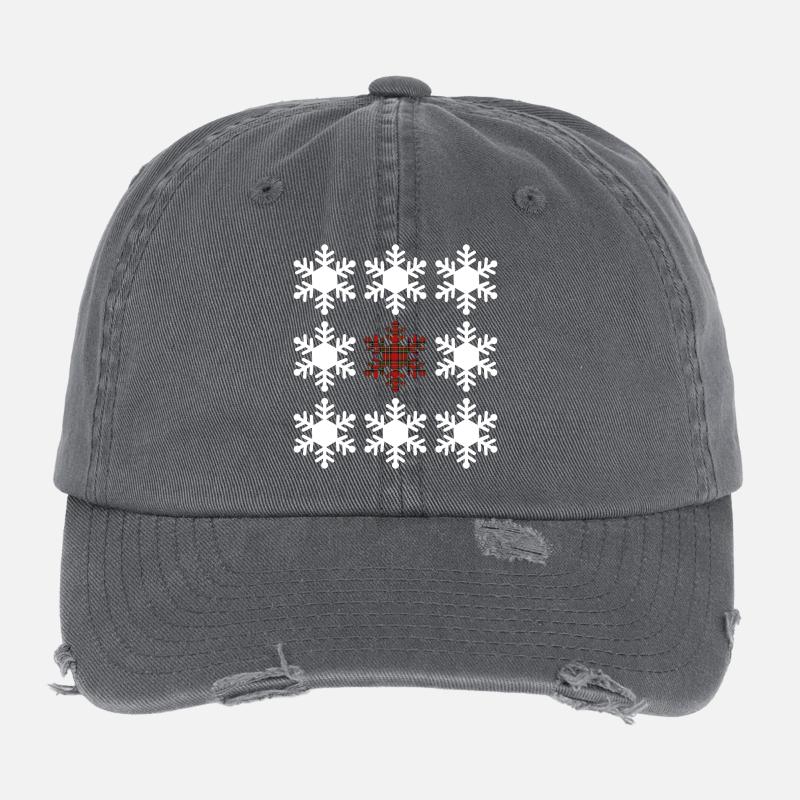 Tartan Snowflake Flexfit Vintage Destroyed Cap