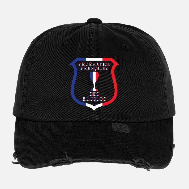 FFA Fédération Française des Alcolos Casquette vintage effet usé Flexfit