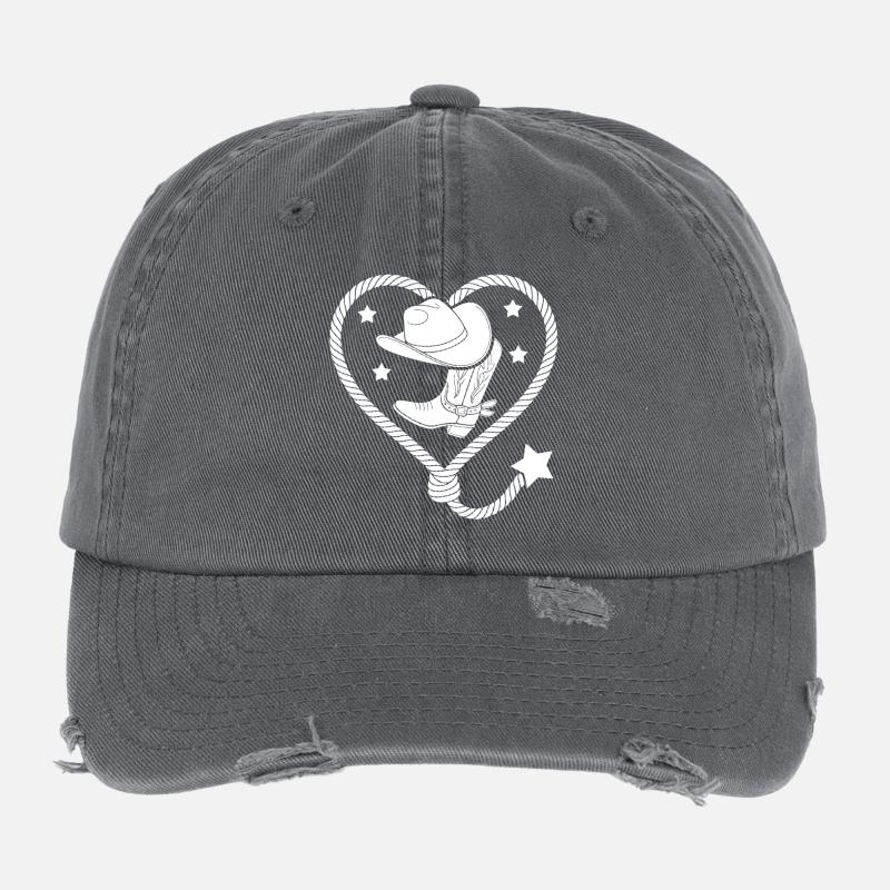 Herz Lasso Line Dance Stetson Flexfit Vintage Destroyed Cap