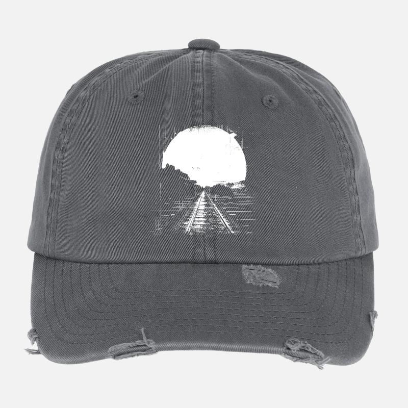 Dessin ferroviaire Casquette vintage effet usé Flexfit