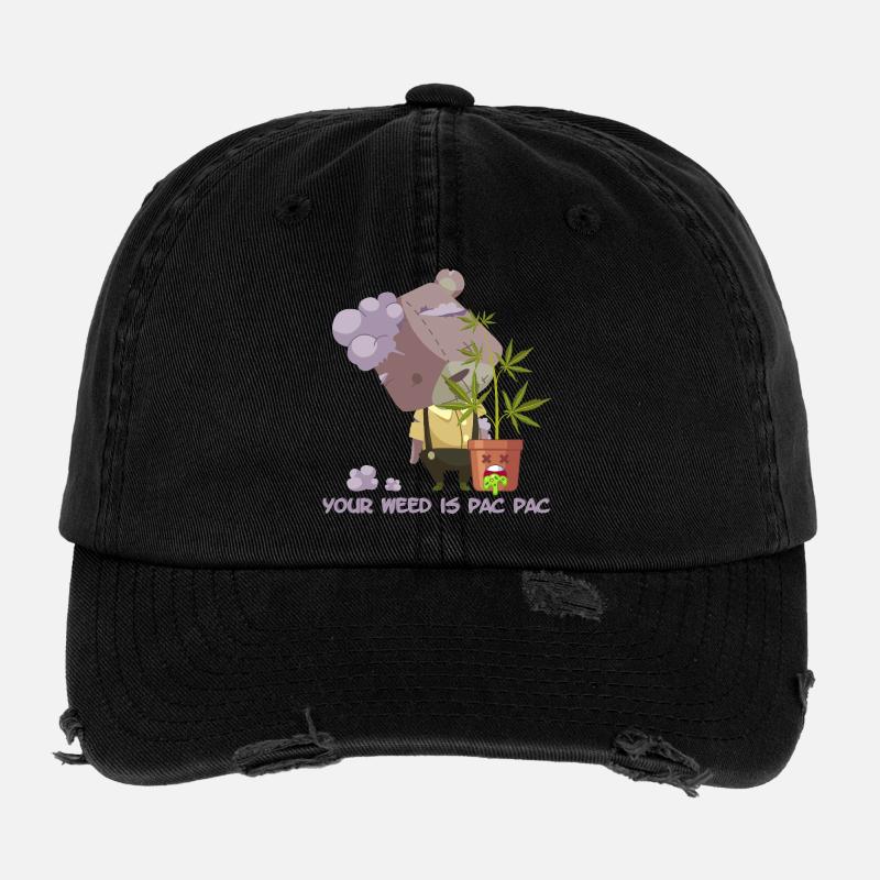 Votre weed est pac pac Casquette vintage effet usé Flexfit