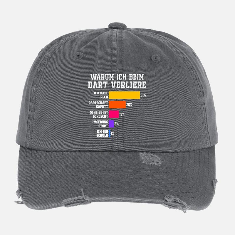 Why I lose at darts Darts Flexfit Vintage Destroyed Cap