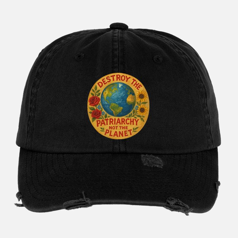 Planet Uprising for Equality Flexfit Vintage Destroyed Cap