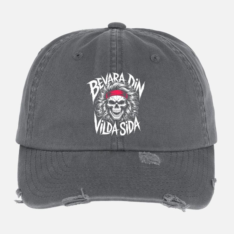 Crâne du Côté Sauvage Casquette vintage effet usé Flexfit