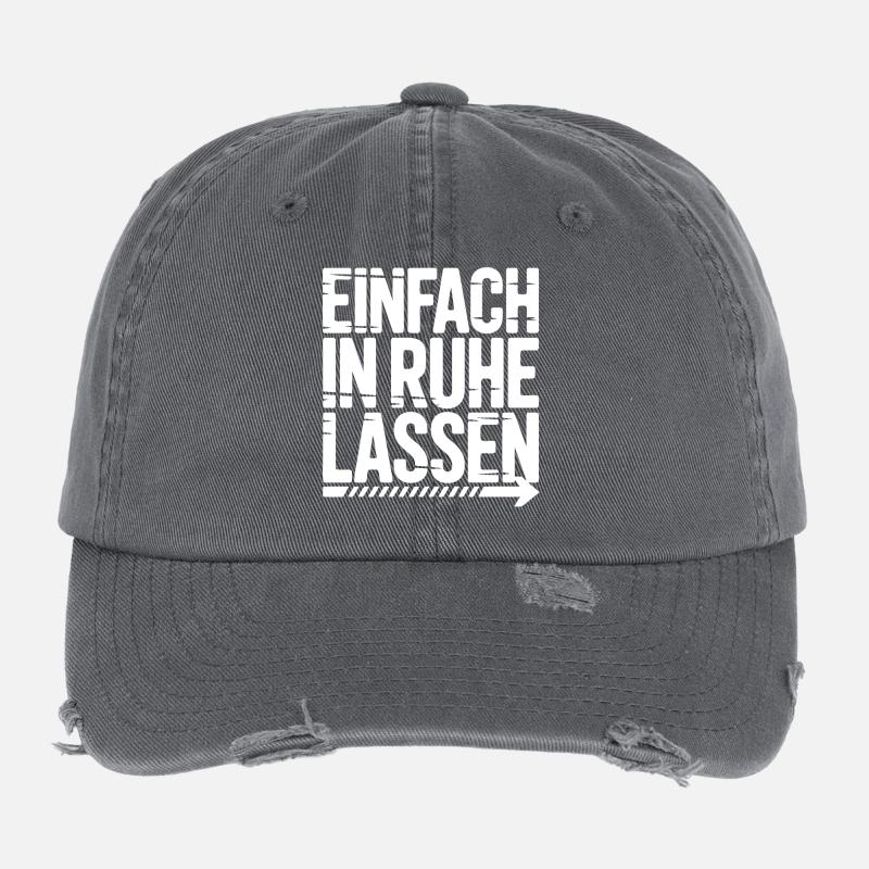 Einfach in Ruhe Lassen – Grobe Schrift Flexfit Vintage Destroyed Cap