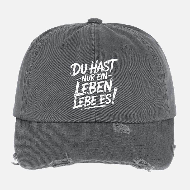 Nur Ein Leben Lebe Es Flexfit Vintage Destroyed Cap