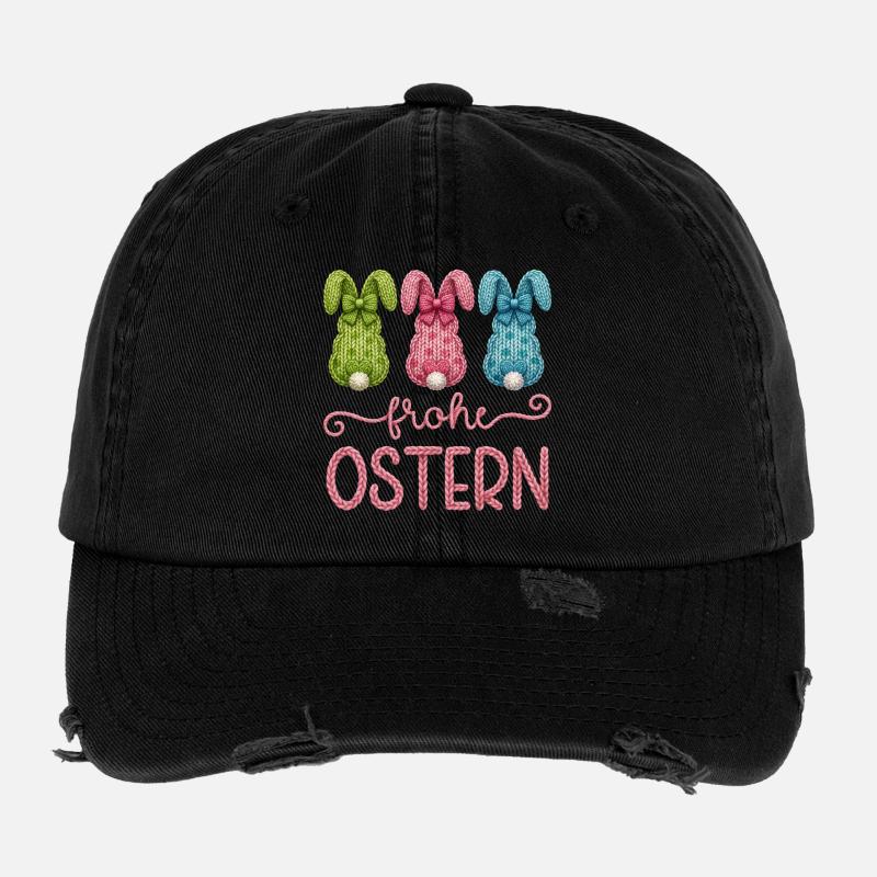 Frohe Ostern Flexfit Vintage Destroyed Cap