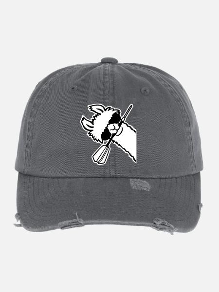 Lunettes de soleil Cool Llama Head Dart Bouche - Casquette vintage effet usé Flexfit - charbon - Devant