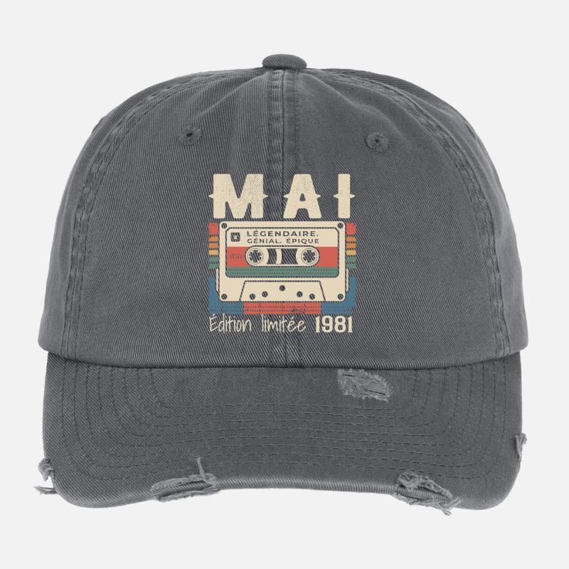 Mai 1981 Casquette vintage effet usé Flexfit