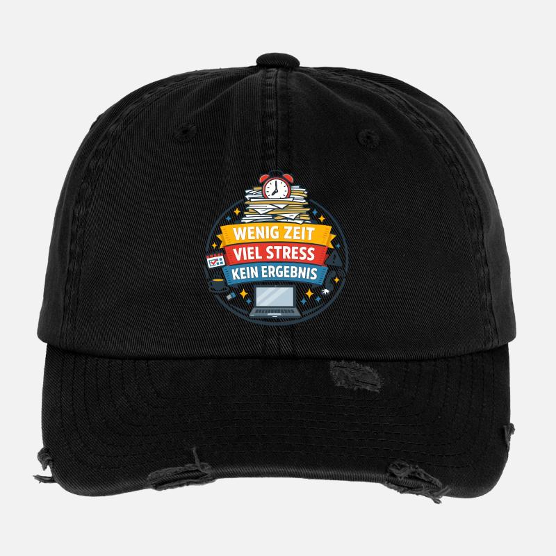 Wenig Zeit Viel Stress Kein Ergebnis Flexfit Vintage Destroyed Cap