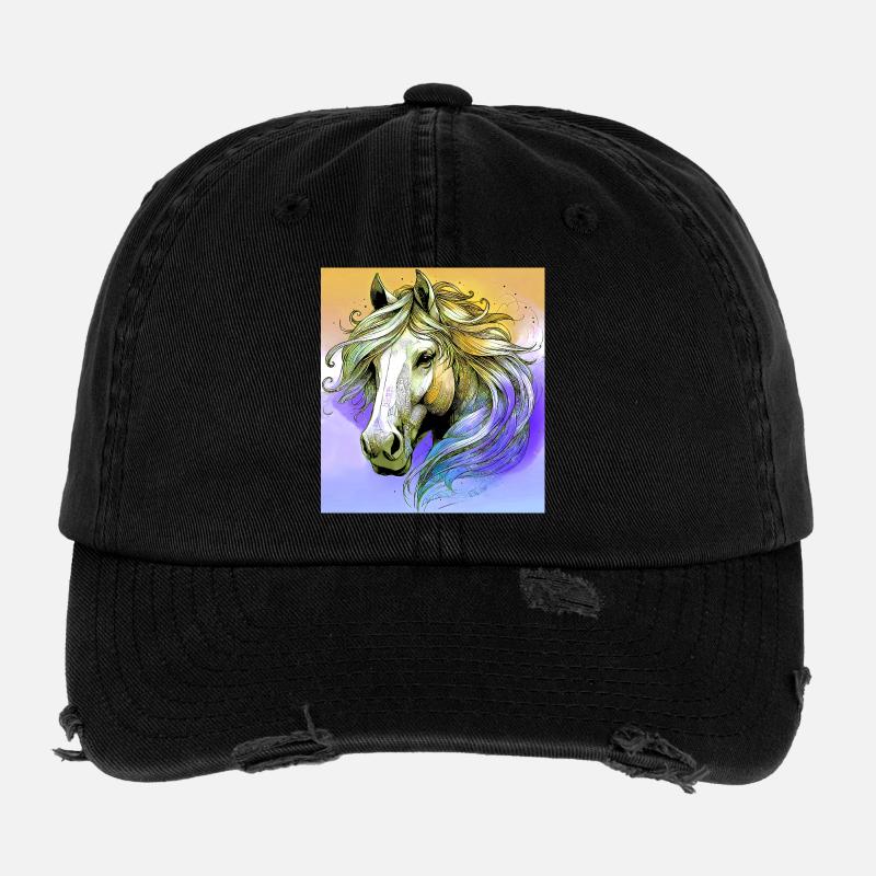 horse Flexfit Vintage Destroyed Cap
