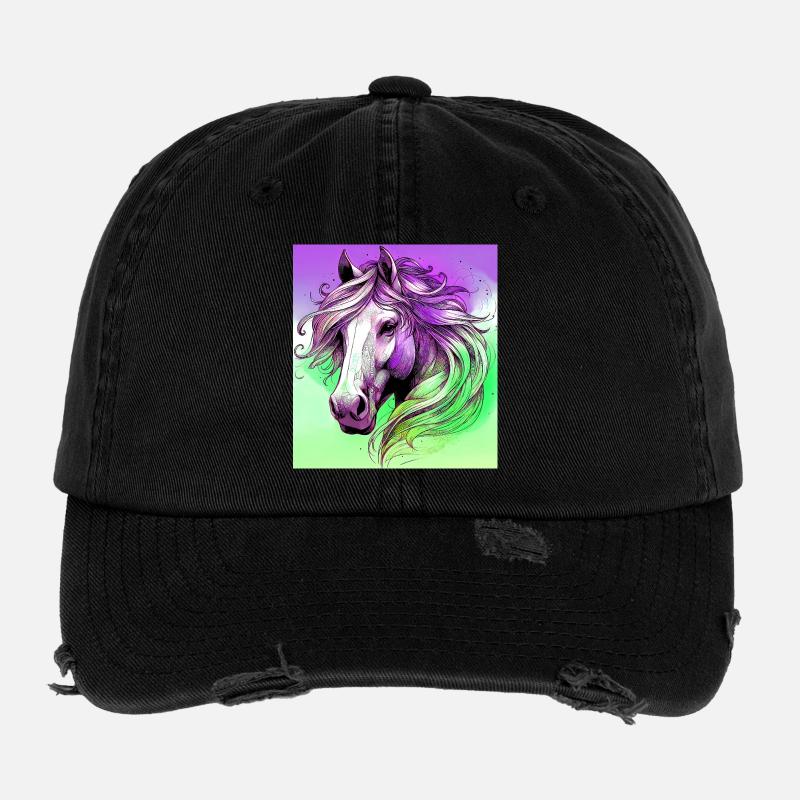 cheval Casquette vintage effet usé Flexfit