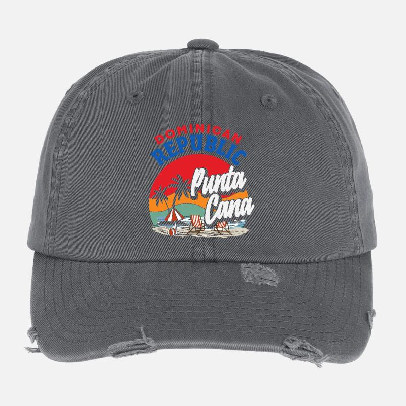 Drapeau de la République dominicaine Dom Rep Pride Casquette vintage effet usé Flexfit