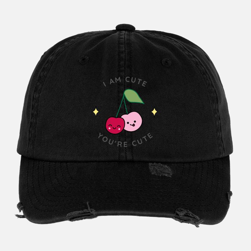 Cute Cherry Duo Flexfit Vintage Destroyed Cap