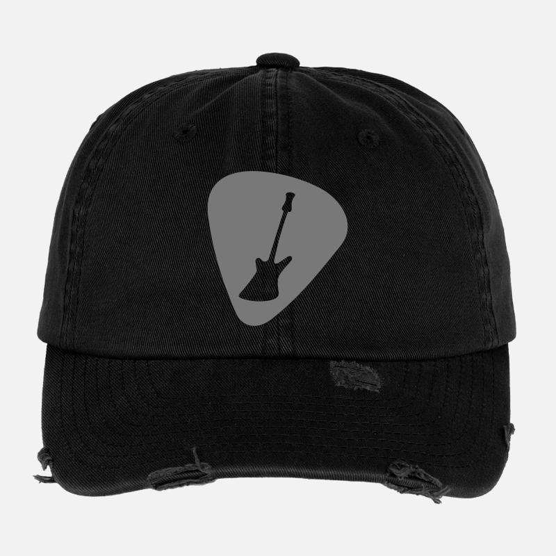 plektrum_e guitar Flexfit Vintage Destroyed Cap