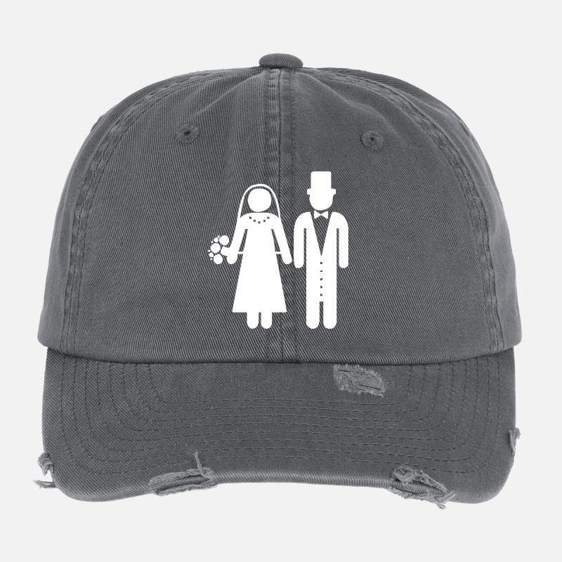A wedding couple Flexfit Vintage Destroyed Cap
