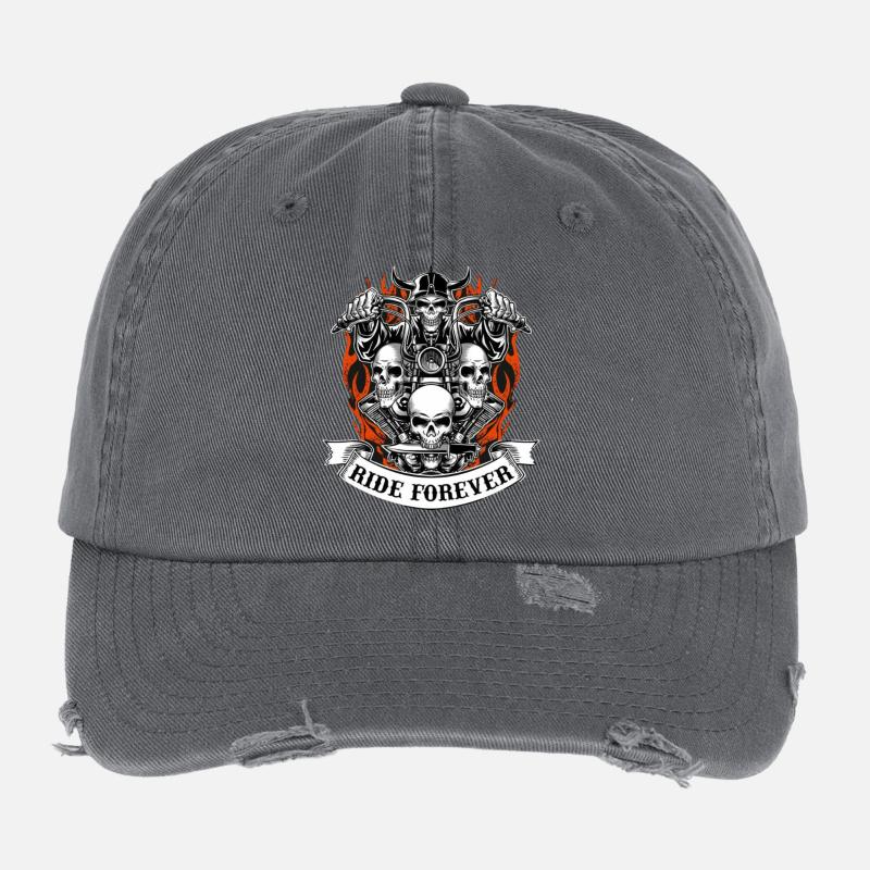 motorcyclist Flexfit Vintage Destroyed Cap