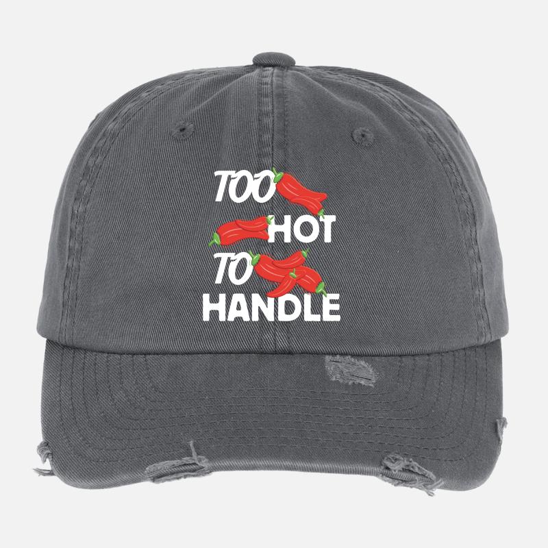 Trop chaud pour gérer une idée de conception ardente Casquette vintage effet usé Flexfit