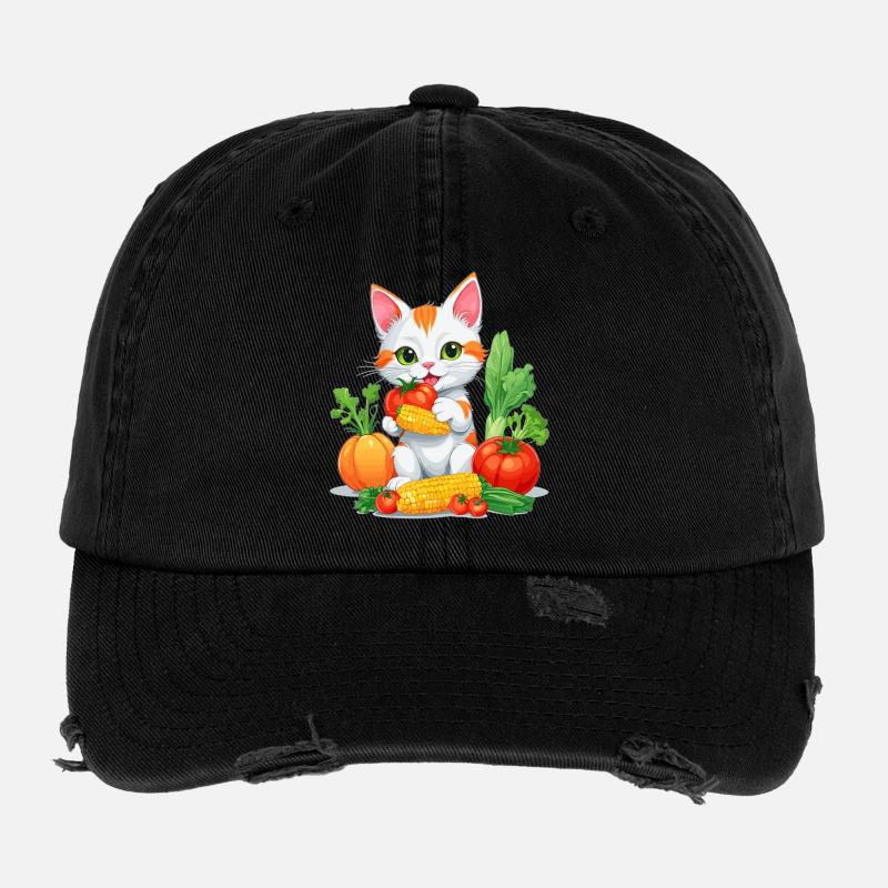 Chat Bio Casquette vintage effet usé Flexfit