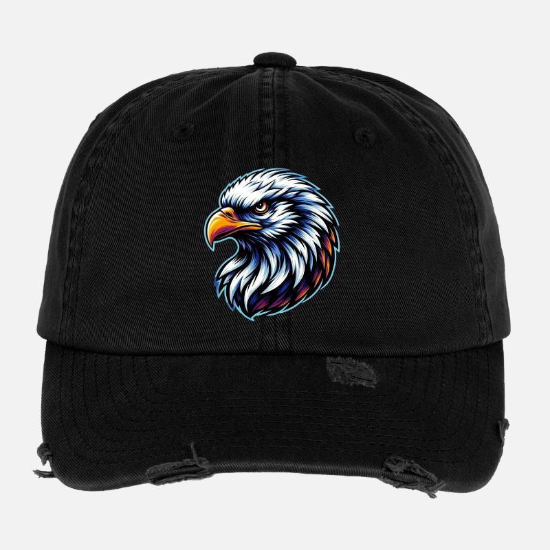 Pygargue à tête blanche Casquette vintage effet usé Flexfit