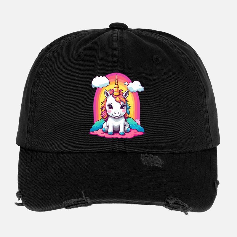 Süßes Baby Einhorn Flexfit Vintage Destroyed Cap