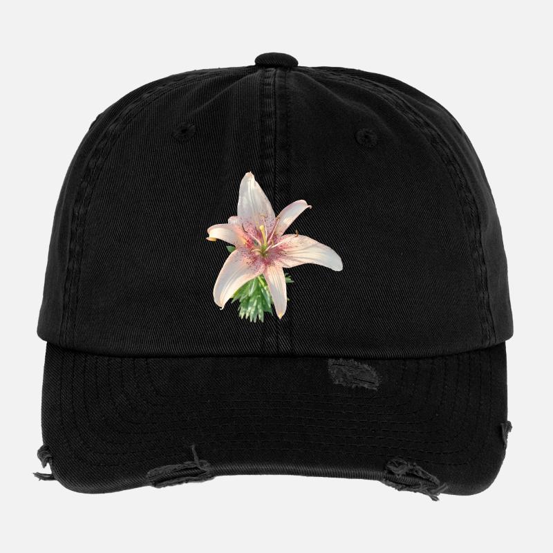 PINK LILY - Flexfit Vintage Destroyed Cap - black