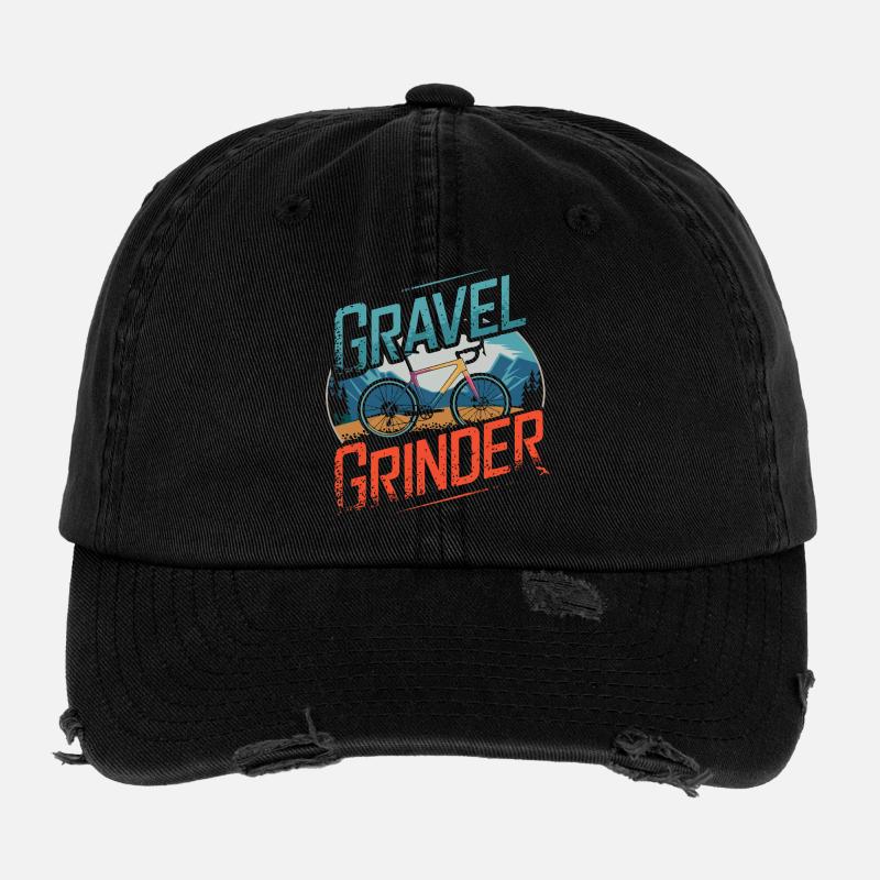 Gravel Grinder Bergfahrt Flexfit Vintage Destroyed Cap