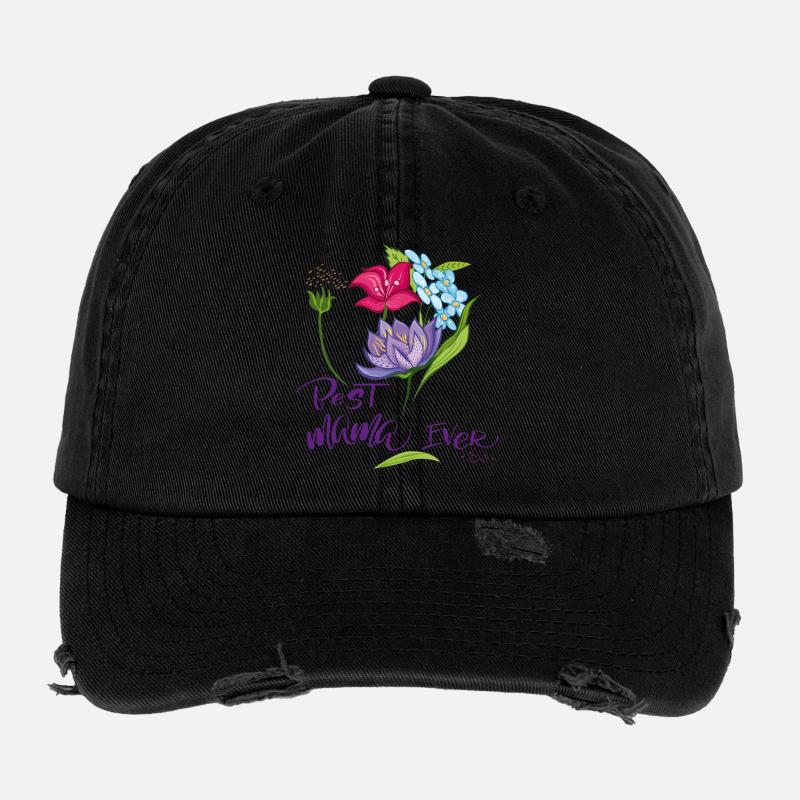 best Mama ever Muttertag Flexfit Vintage Destroyed Cap