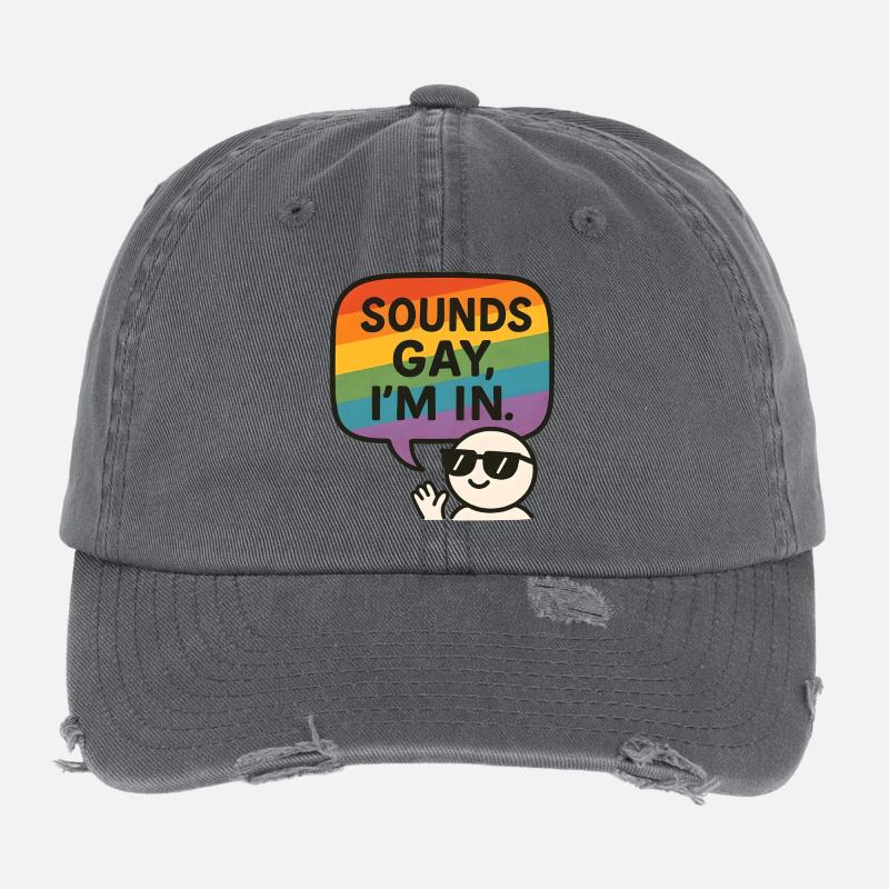 Ça a l’air gay, je suis dedans – Fun Pride Design Casquette vintage effet usé Flexfit