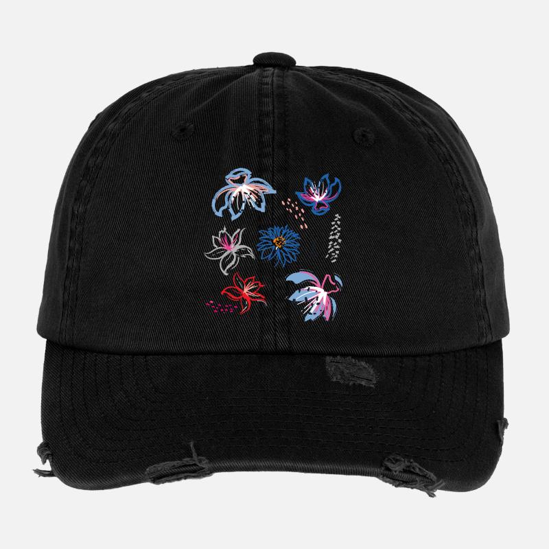 Blumenornament Flexfit Vintage Destroyed Cap