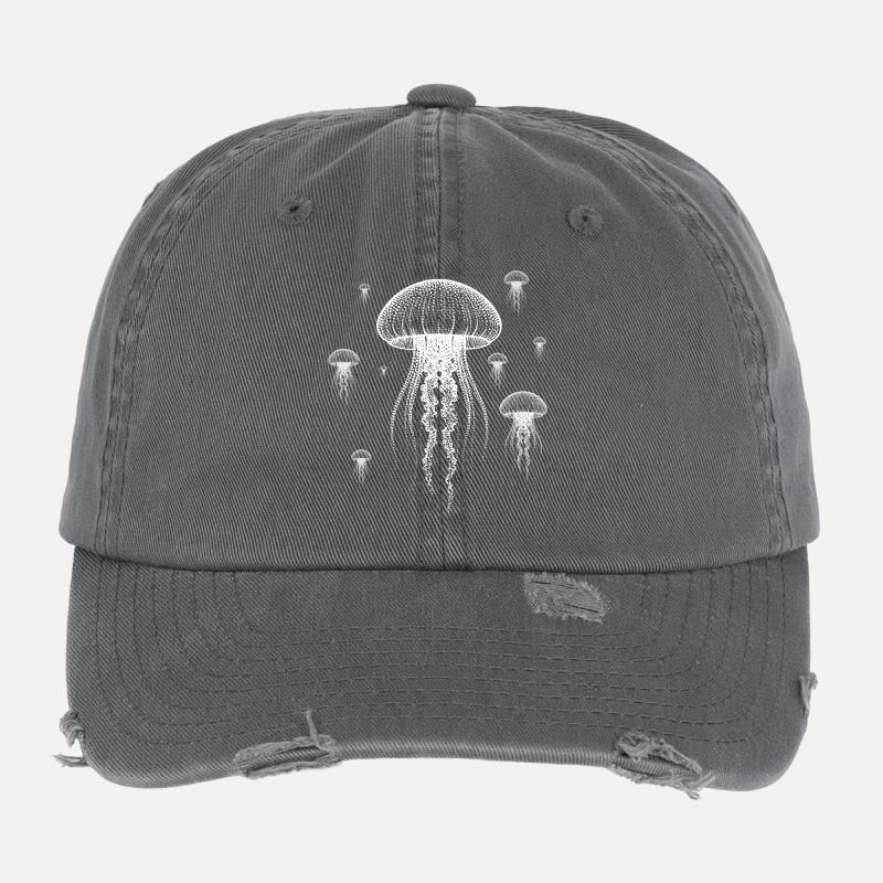 Cloud jellyfish Flexfit Vintage Destroyed Cap