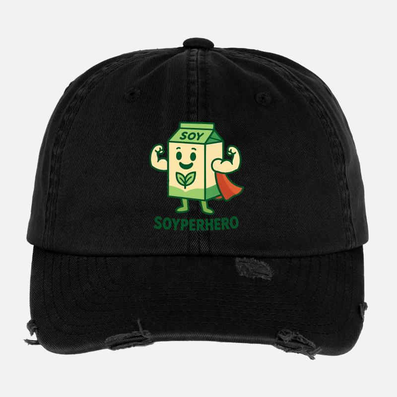 The Mighty Soyperhero Flexfit Vintage Destroyed Cap