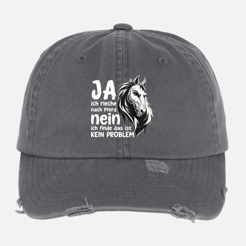 Cheval Dire avec Tête de Cheval Déclaration Hobby Casquette vintage effet usé Flexfit