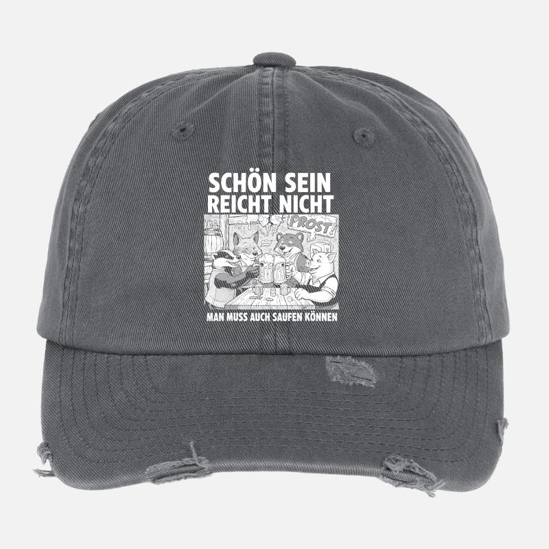 Cheers at the beer table Flexfit Vintage Destroyed Cap