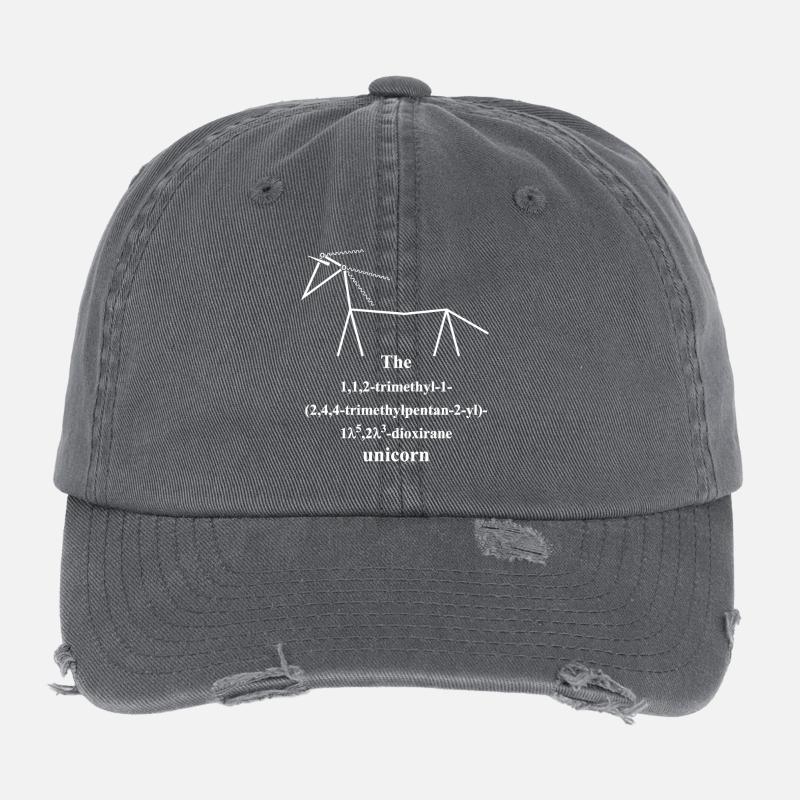 Licorne - Nerd IUPAC Nomenclature - Chimie - noir Casquette vintage effet usé Flexfit