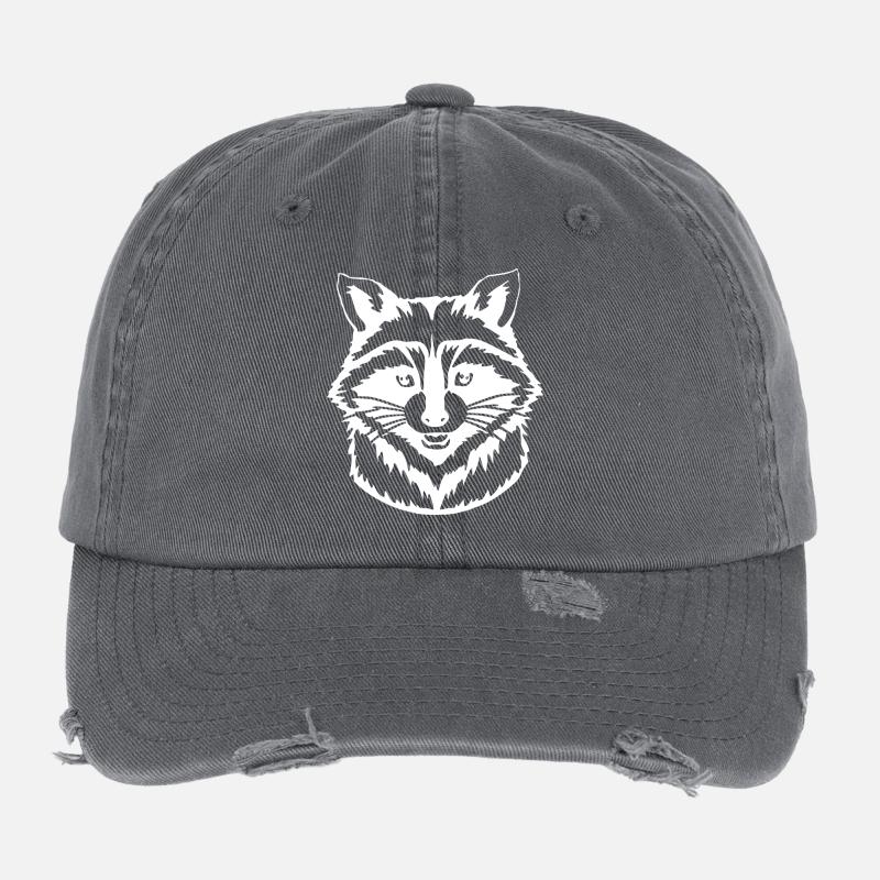 T-shirt raton laveur Cadeau Casquette vintage effet usé Flexfit
