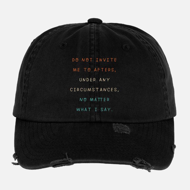 Techno House Electro Festival Hardstyle EDM - Flexfit Vintage Destroyed Cap - Schwarz