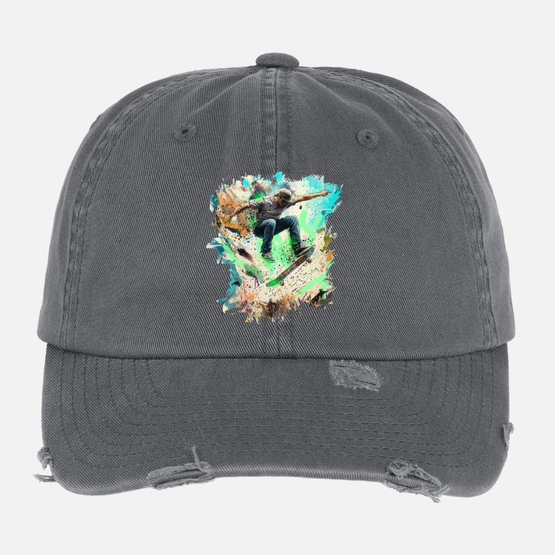 skateboarden Flexfit Vintage Destroyed Cap