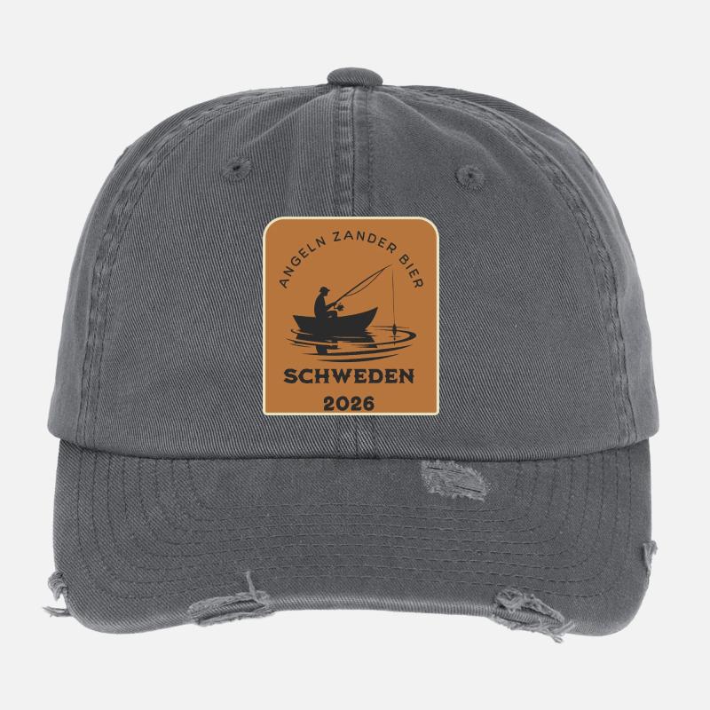Suède 2026 Pêcheurs en bateau Casquette vintage effet usé Flexfit