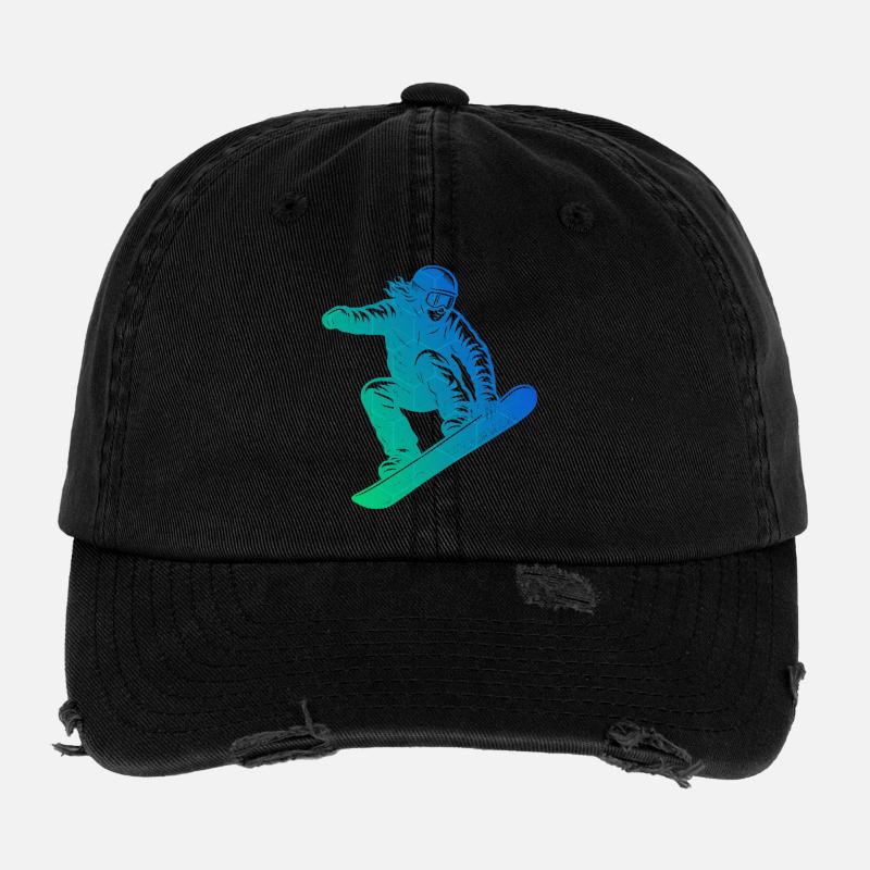 Déclaration directe sur le snowboard Casquette vintage effet usé Flexfit