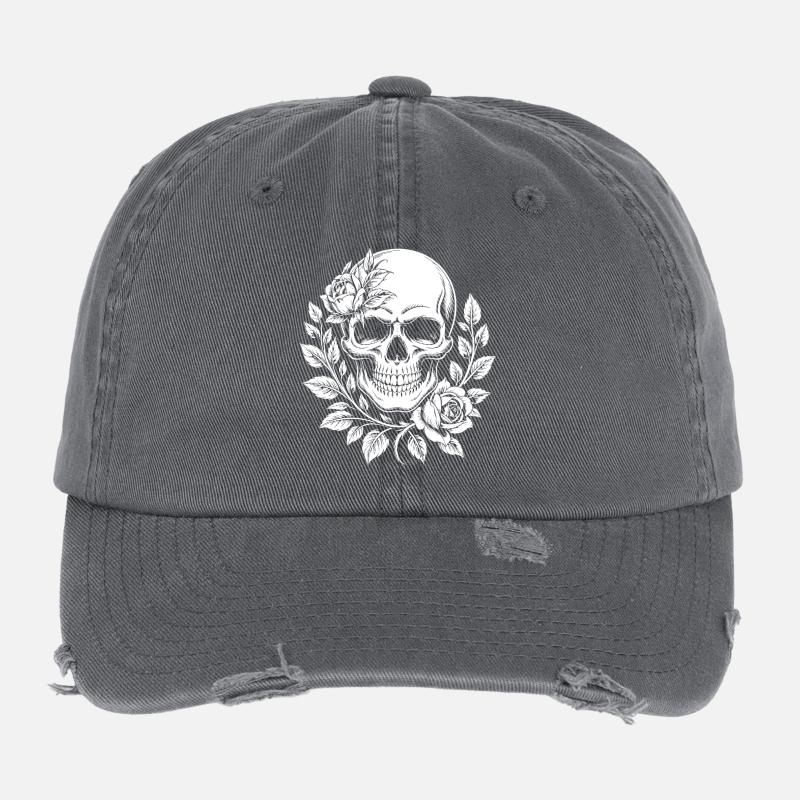 Skull Rosary Flexfit Vintage Destroyed Cap