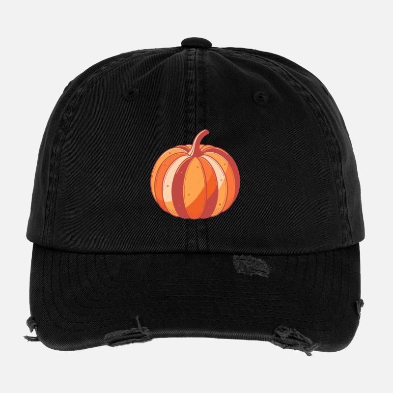 Pumpkin Pop Art Autumn Casquette vintage effet usé Flexfit