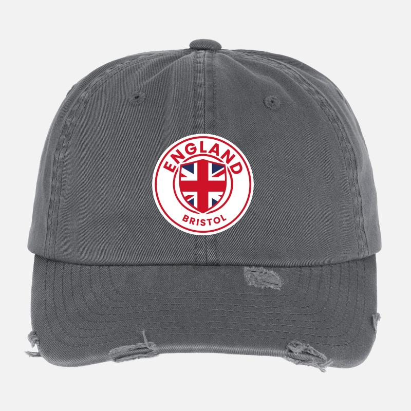 Emblème de Bristol en Angleterre Casquette vintage effet usé Flexfit