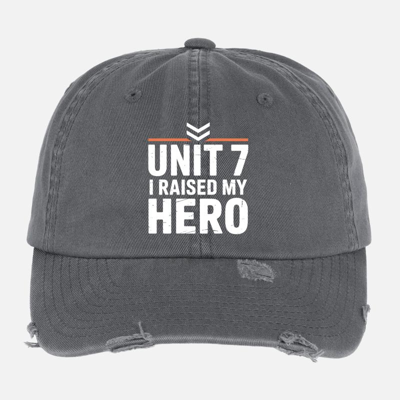 Unit 7 I Raised My Hero Elternstolz Flexfit Vintage Destroyed Cap