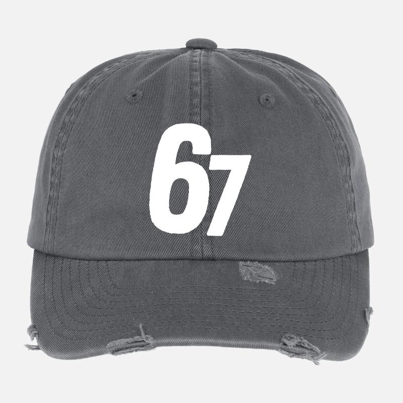 67 Six Seven Flexfit Vintage Destroyed Cap