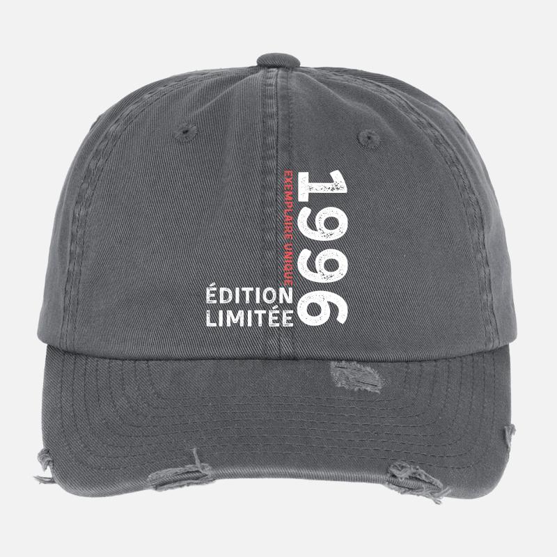 1996 vintage typographic style Flexfit Vintage Destroyed Cap