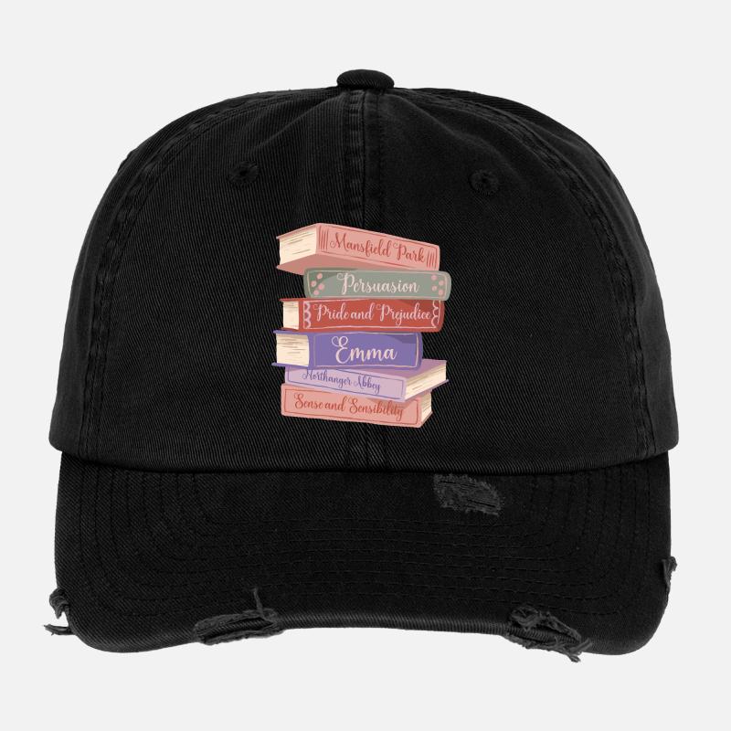 Les romans V de Jane Austen Casquette vintage effet usé Flexfit